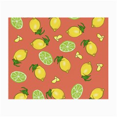 Lemons And Limes Peach Small Glasses Cloth (2-side) by snowwhitegirl