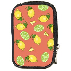 Lemons And Limes Peach Compact Camera Leather Case by snowwhitegirl