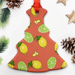 Lemons And Limes Peach Christmas Tree Ornament (two Sides) by snowwhitegirl