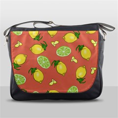 Lemons And Limes Peach Messenger Bag by snowwhitegirl