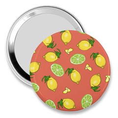 Lemons And Limes Peach 3  Handbag Mirrors by snowwhitegirl