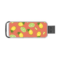 Lemons And Limes Peach Portable Usb Flash (one Side) by snowwhitegirl