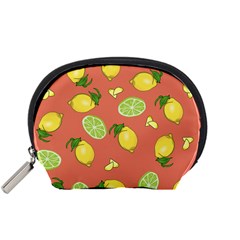 Lemons And Limes Peach Accessory Pouch (small) by snowwhitegirl