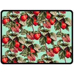 Fruit Branches Green Fleece Blanket (large)  by snowwhitegirl