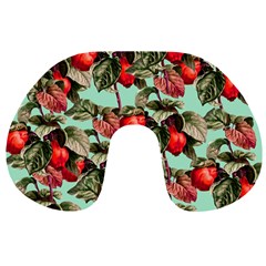 Fruit Branches Green Travel Neck Pillows by snowwhitegirl