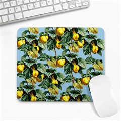 Fruit Branches Blue Large Mousepads by snowwhitegirl