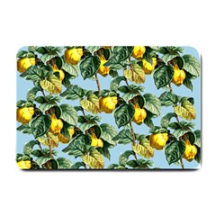 Fruit Branches Blue Small Doormat  by snowwhitegirl