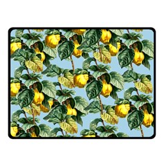 Fruit Branches Blue Double Sided Fleece Blanket (small)  by snowwhitegirl