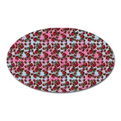 Lazy Cat Ombre Pattern Oval Magnet by snowwhitegirl