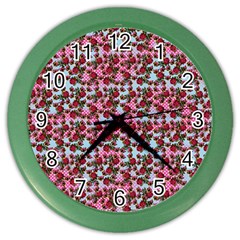 Lazy Cat Ombre Pattern Color Wall Clock by snowwhitegirl