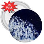 Blue Waves Sea 3  Buttons (10 pack)  Front