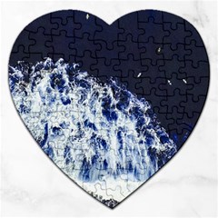 Blue Waves Sea Jigsaw Puzzle (heart) by snowwhitegirl