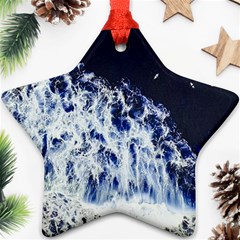 Blue Waves Sea Star Ornament (two Sides) by snowwhitegirl