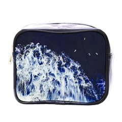 Blue Waves Sea Mini Toiletries Bag (one Side) by snowwhitegirl