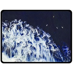 Blue Waves Sea Double Sided Fleece Blanket (large)  by snowwhitegirl