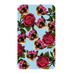 Lazy Cat Floral Pattern Blue Memory Card Reader (rectangular) by snowwhitegirl