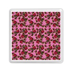 Lazy Cat Floral Pattern Pink Polka Memory Card Reader (square) by snowwhitegirl