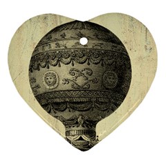 Vintage Air Balloon Ornament (heart) by snowwhitegirl