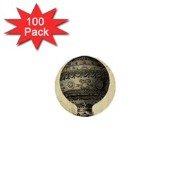 Vintage Air Balloon 1  Mini Buttons (100 Pack)  by snowwhitegirl