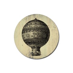 Vintage Air Balloon Rubber Round Coaster (4 Pack)  by snowwhitegirl