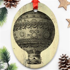 Vintage Air Balloon Oval Ornament (two Sides) by snowwhitegirl