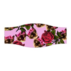 Lazy Cat Floral Pattern Pink Stretchable Headband by snowwhitegirl