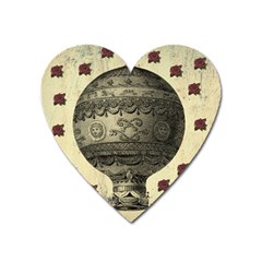 Vintage Air Balloon With Roses Heart Magnet by snowwhitegirl