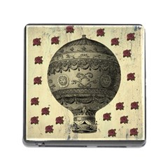 Vintage Air Balloon With Roses Memory Card Reader (square 5 Slot) by snowwhitegirl