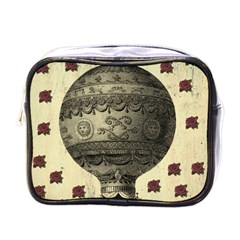 Vintage Air Balloon With Roses Mini Toiletries Bag (one Side) by snowwhitegirl