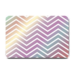 Ombre Zigzag 01 Small Doormat  by snowwhitegirl