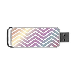 Ombre Zigzag 01 Portable Usb Flash (one Side) by snowwhitegirl