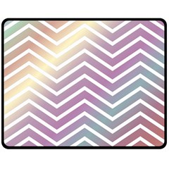 Ombre Zigzag 01 Double Sided Fleece Blanket (medium)  by snowwhitegirl