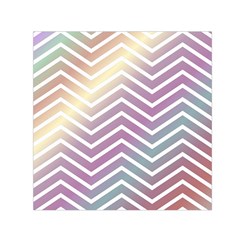 Ombre Zigzag 01 Small Satin Scarf (square) by snowwhitegirl