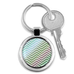 Ombre Zigzag 02 Key Chains (round)  by snowwhitegirl