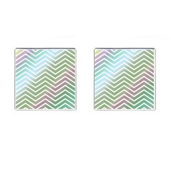 Ombre Zigzag 02 Cufflinks (square) by snowwhitegirl