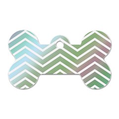 Ombre Zigzag 02 Dog Tag Bone (two Sides) by snowwhitegirl