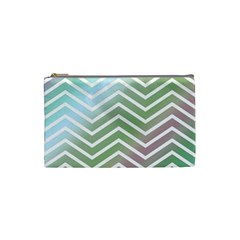 Ombre Zigzag 02 Cosmetic Bag (small) by snowwhitegirl