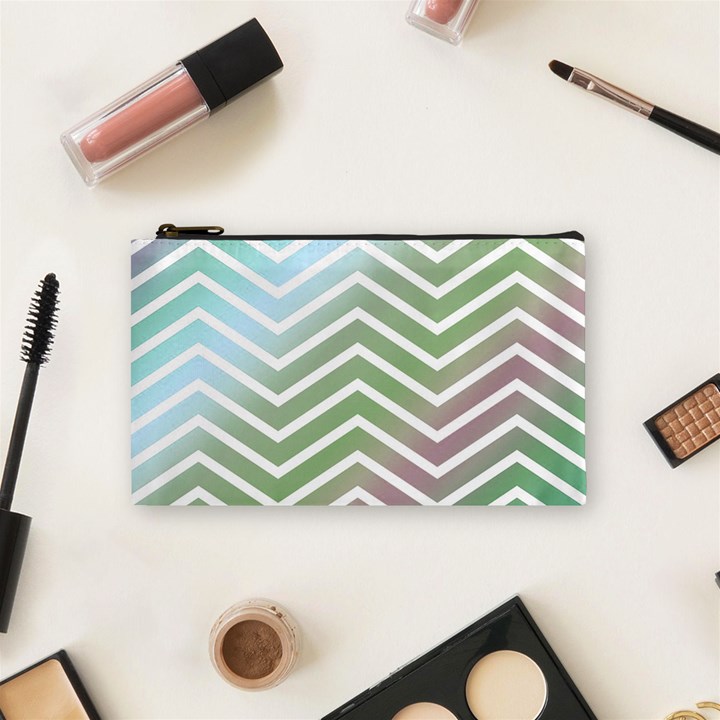 Ombre Zigzag 02 Cosmetic Bag (Small)