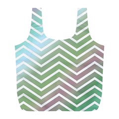 Ombre Zigzag 02 Full Print Recycle Bag (l) by snowwhitegirl