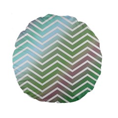 Ombre Zigzag 02 Standard 15  Premium Flano Round Cushions by snowwhitegirl