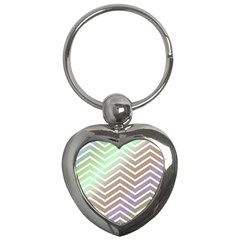 Ombre Zigzag 03 Key Chains (heart) 