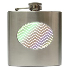 Ombre Zigzag 03 Hip Flask (6 Oz) by snowwhitegirl