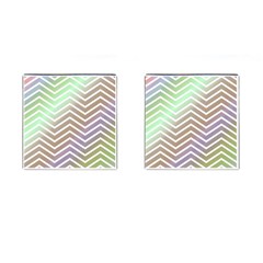 Ombre Zigzag 03 Cufflinks (square) by snowwhitegirl