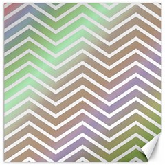 Ombre Zigzag 03 Canvas 12  X 12   by snowwhitegirl