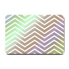 Ombre Zigzag 03 Small Doormat  by snowwhitegirl