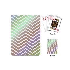 Ombre Zigzag 03 Playing Cards (mini)  by snowwhitegirl