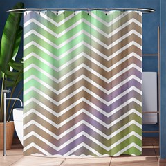 Ombre Zigzag 03 Shower Curtain 60  X 72  (medium)  by snowwhitegirl