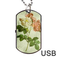 Peony 2507643 1920 Dog Tag Usb Flash (two Sides) by vintage2030