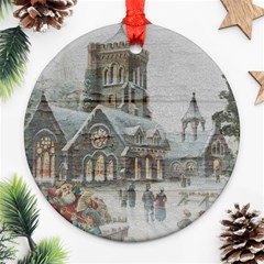 Santa Claus 1845749 1920 Ornament (round) by vintage2030