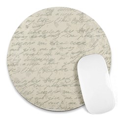 Handwritten Letter 2 Round Mousepads by vintage2030